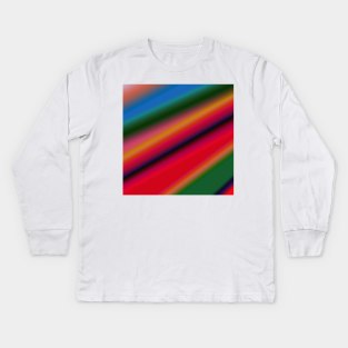 red blue green orange abstract texture Kids Long Sleeve T-Shirt